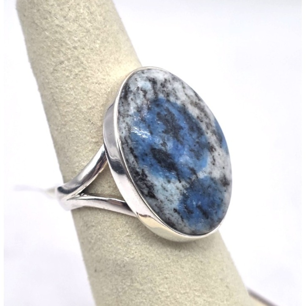 Genuine K2 Jasper Oval Ring Size 6.5 Sterling Silver 925 Handmade Southwest NWT